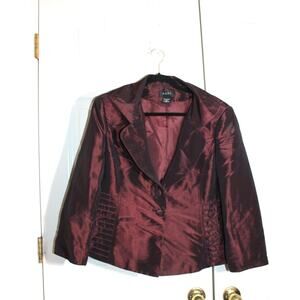 Nabi Purple Satin Two Button Blazer sz L